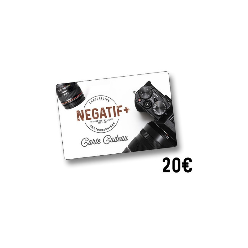 Carte cadeau NEGATIF+ 20€