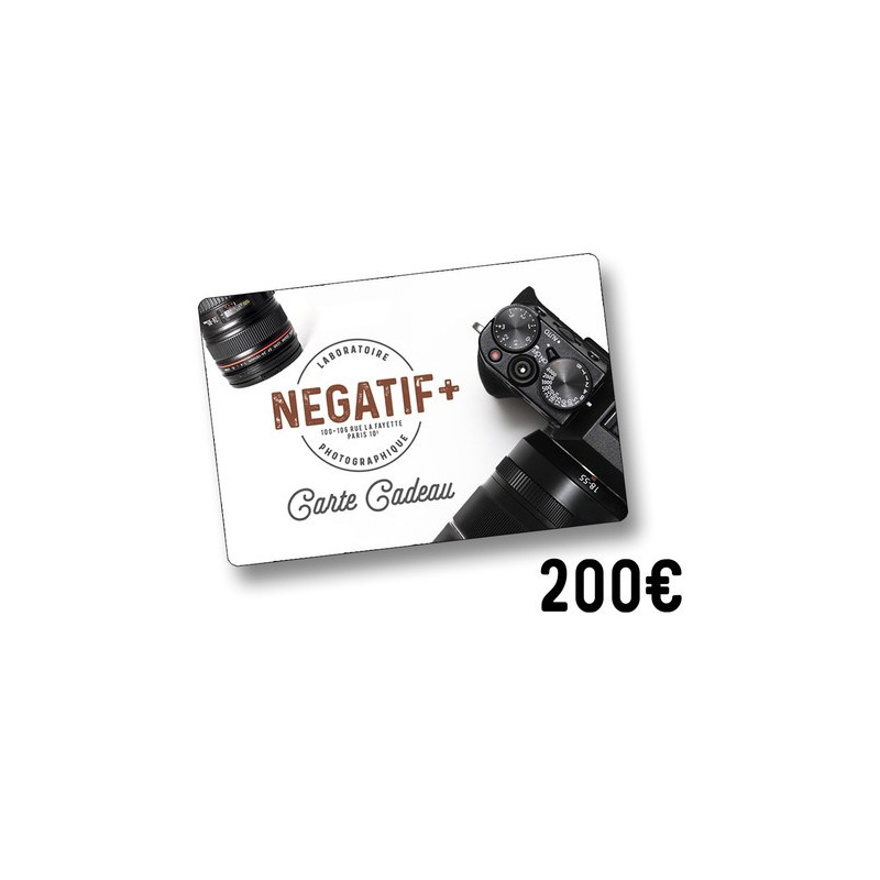 Carte cadeau NEGATIF+ 200€