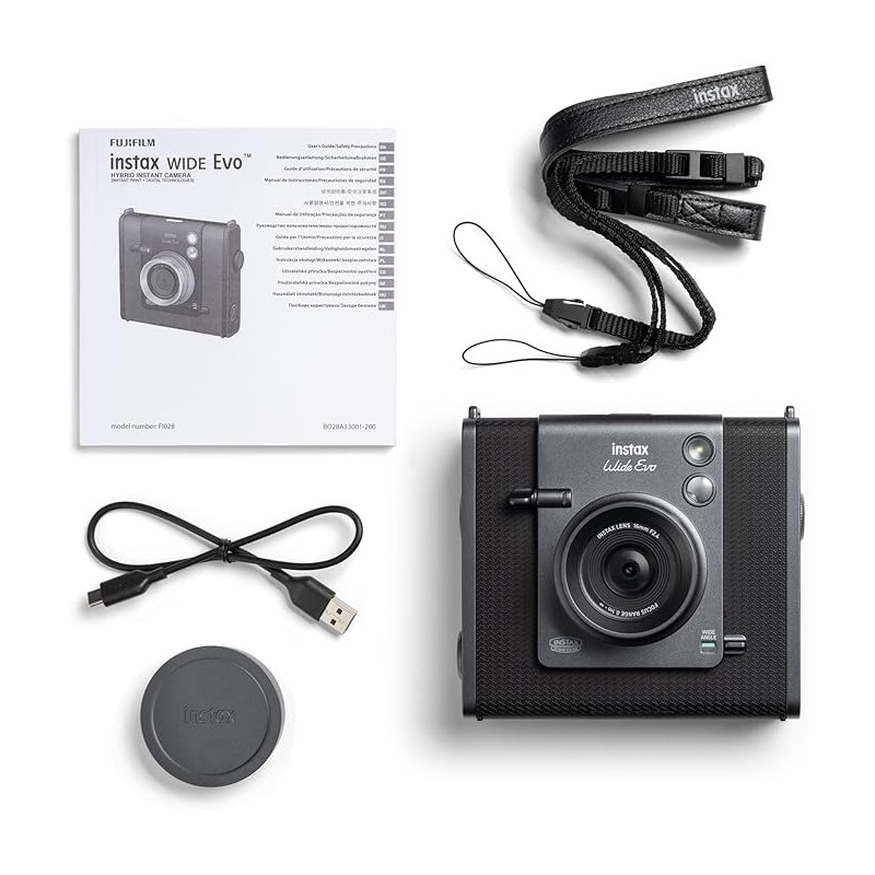 Fujifilm Instax Wide Evo – Appareil photo instantané grand format avec écran de contrôle