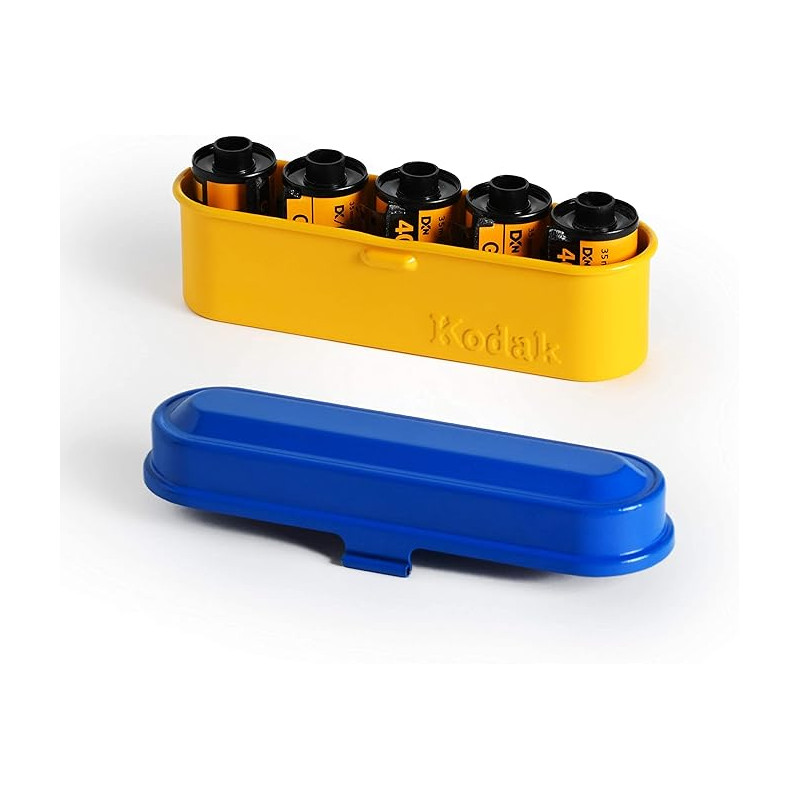 Boite KODAK pour pellicules argentique - 5 x 135mm - Bleu / Jaune