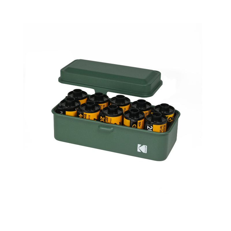 Boite KODAK pour pellicules argentique - 10 x 135mm ou 8 x 120mm - Vert