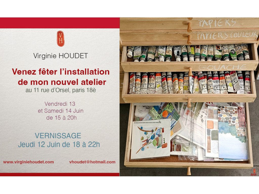 Venez fêter l'installation de mon nouvel atelier