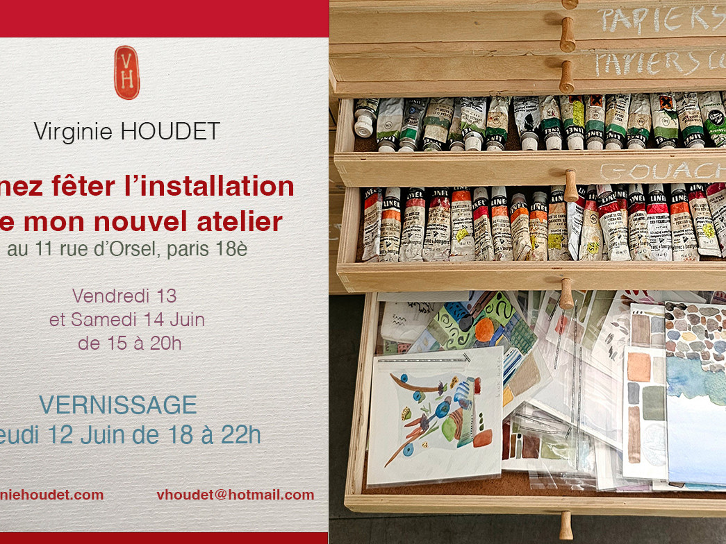 Venez fêter l'installation de mon nouvel atelier