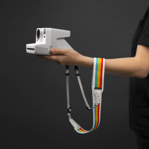 Sangle plate pour appareil Polaroid blanche multicolore